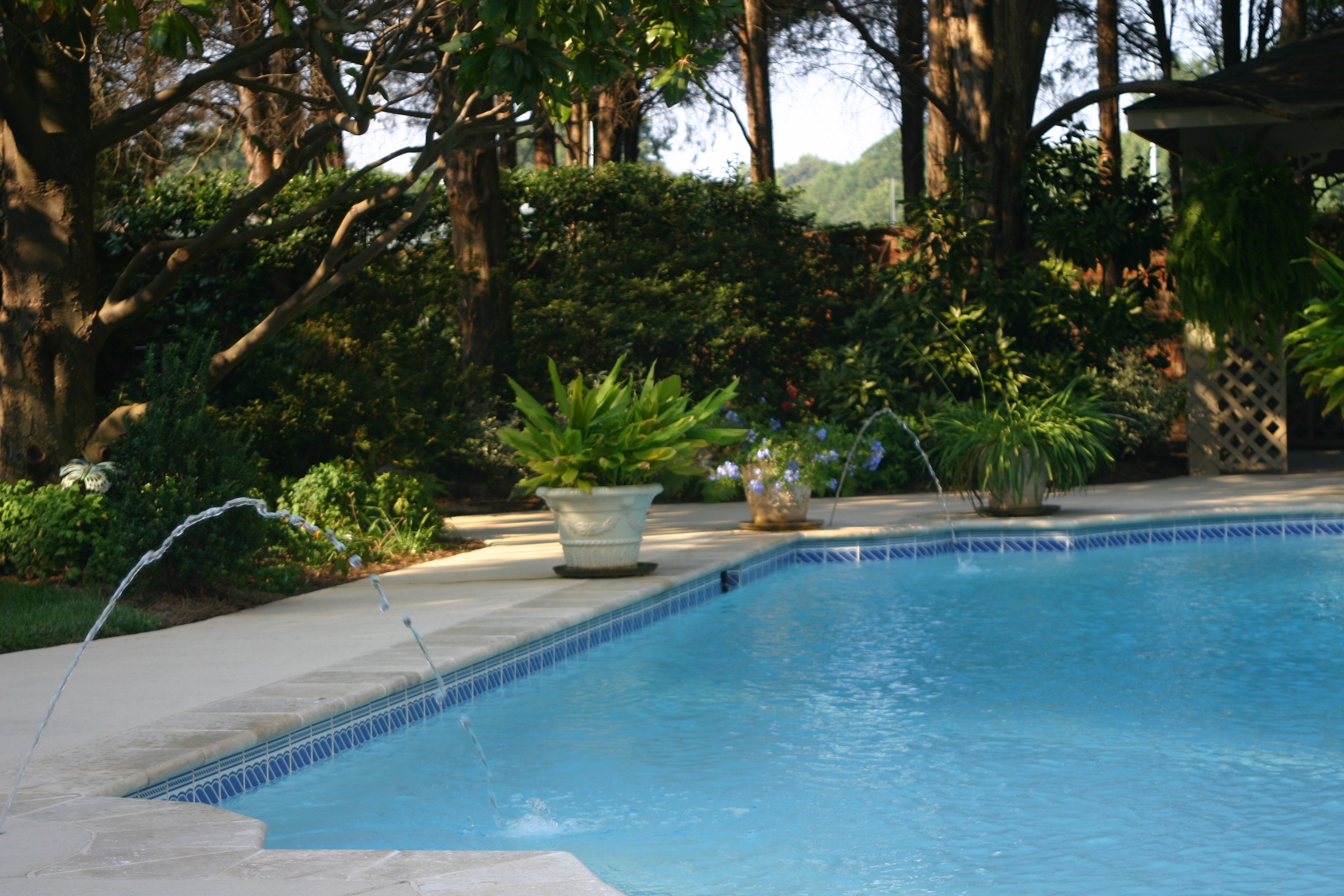 Water Features Inground Pool Concord NC Aloha Pools